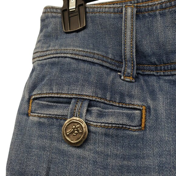 Pilcro Wide Leg Cropped Blue Jeans Womens 28 Anthropologie - Picture 9 of 10